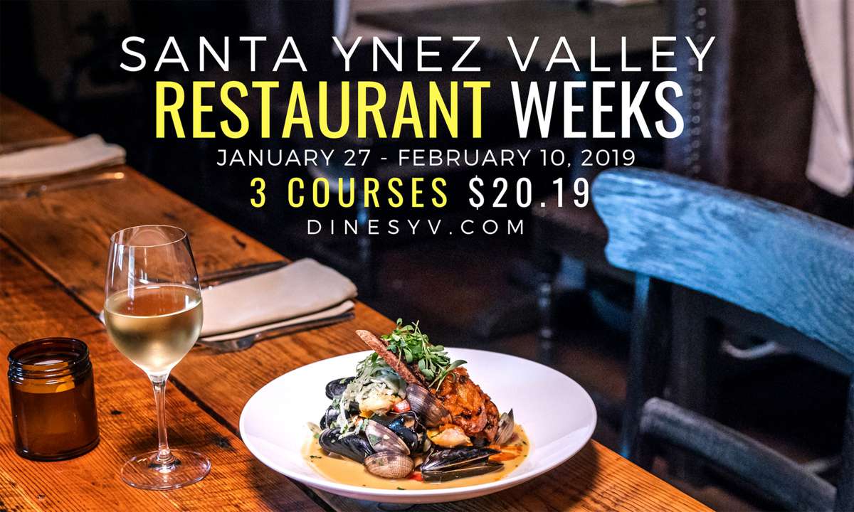 Santa Ynez Valley Restaurant Weeks 1/27-2/10. 3 Courses $20.19